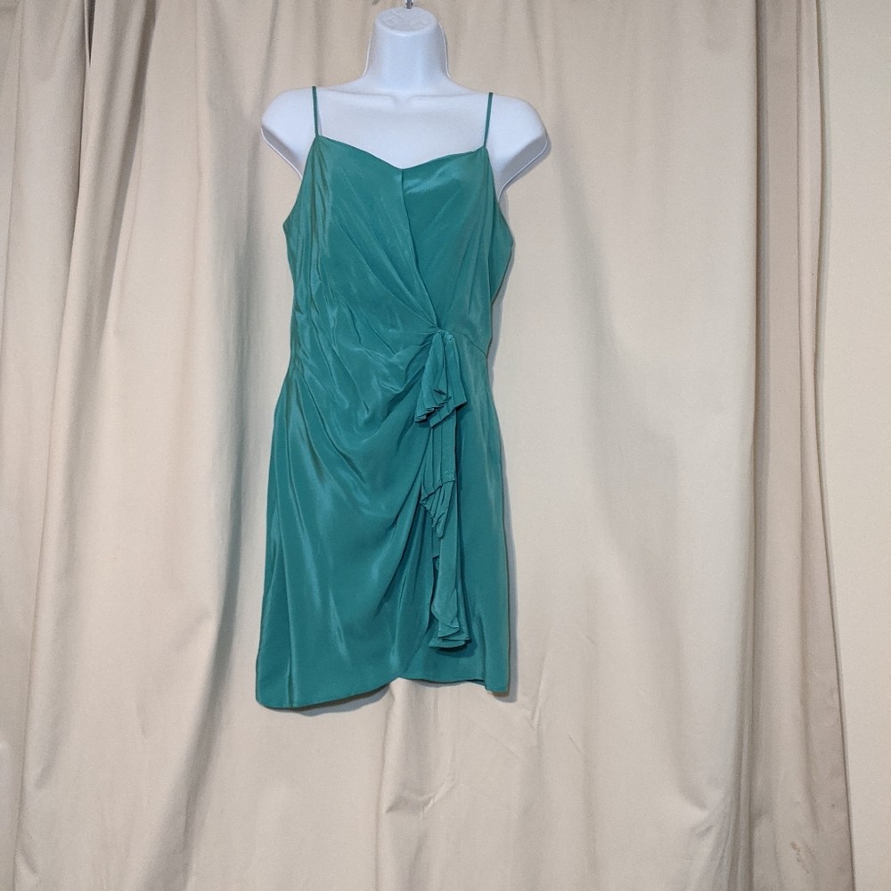 Charlie Jade turquoise silk dress small